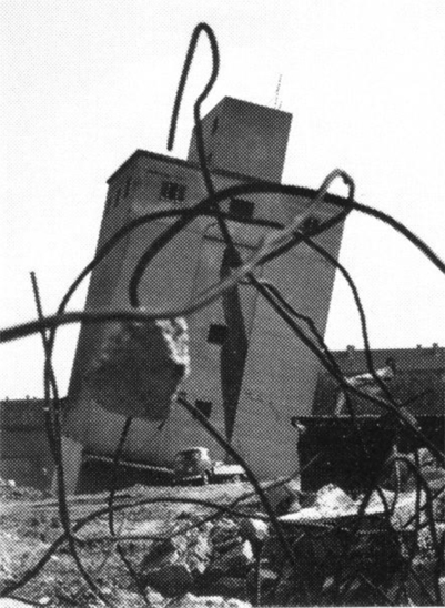 Siloturm der Actienbrauerei Basel Okt. 1965 (Bildarchiv: Gundeldinger Chronik Dez 1980)